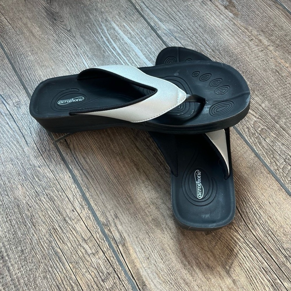 Aerothotic Pearly Fume Orthotic Flip-Flop‎ Sandal Women's Size 41